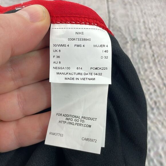 Nike Swim Hydrastrong Black and Red Swimsuit size 4 new with tags - Picture 5 of 7